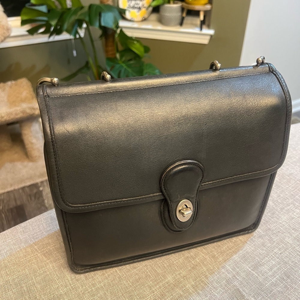 Vintage Coach Dark Grey/Nickel Willis  Purse 9927 - EUC- Hang Tag - Rare
